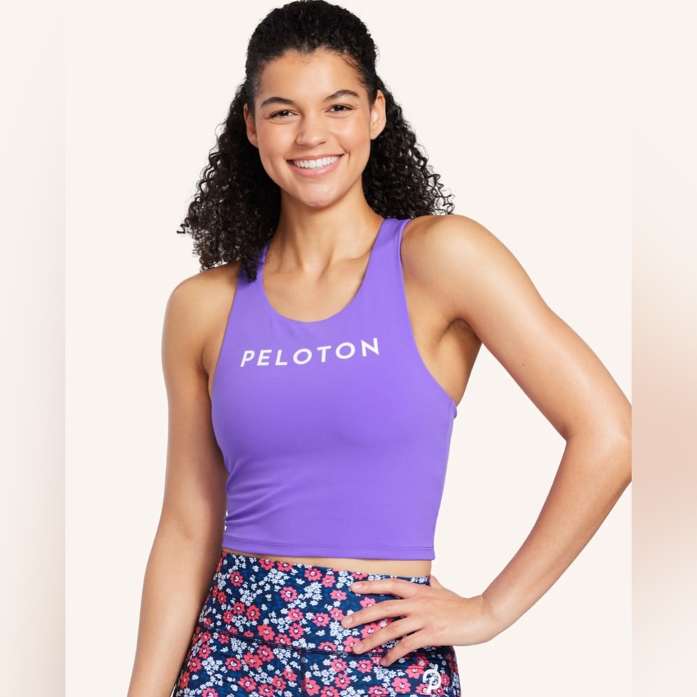 PELOTON Cadent Twist Back Crop Tank Size Medium